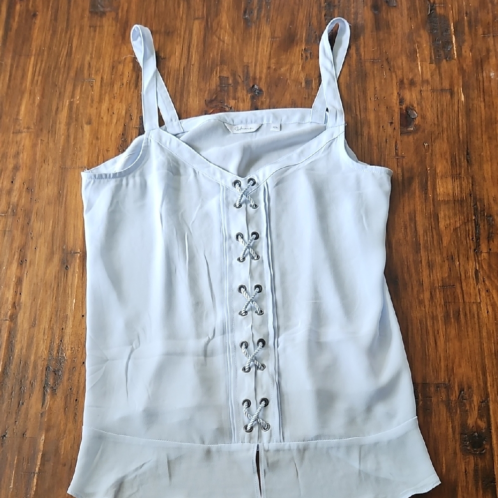 Reitmans Light Blue Lace-Up Camisole